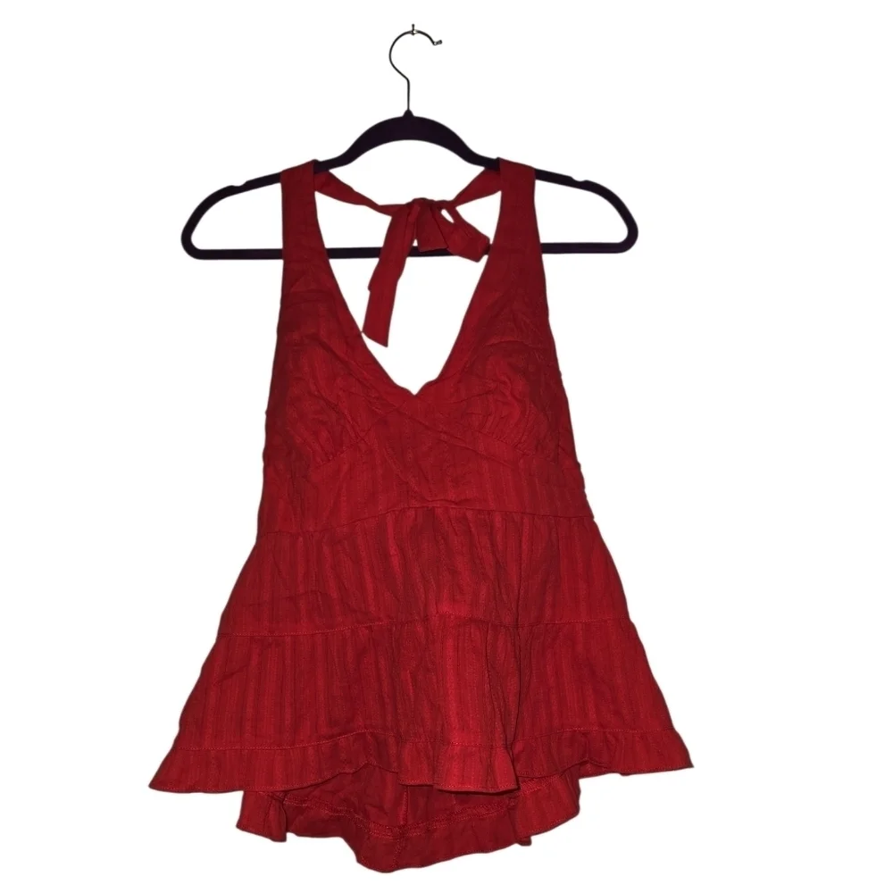 Womens Wild Fable Red Halter Blouse, Large, NWT!!!